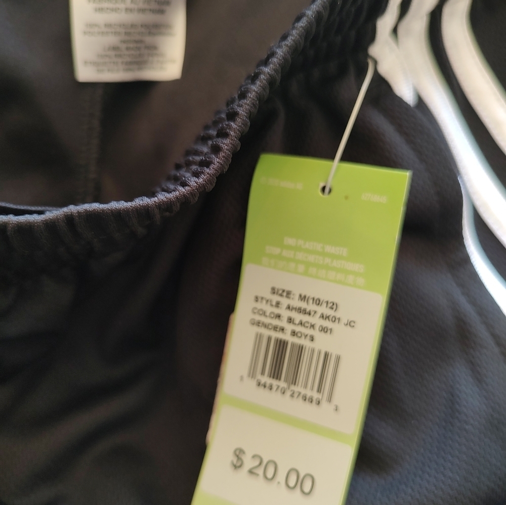 Adidas NWT Black Athletic M (10-12) Shorts! - Picture 5 of 6